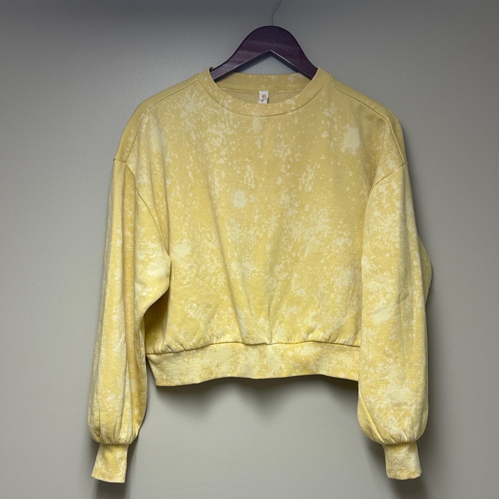 Daily Practice Anthtopologie Yellow Tie-Dye Women's sweatshirt size XS
